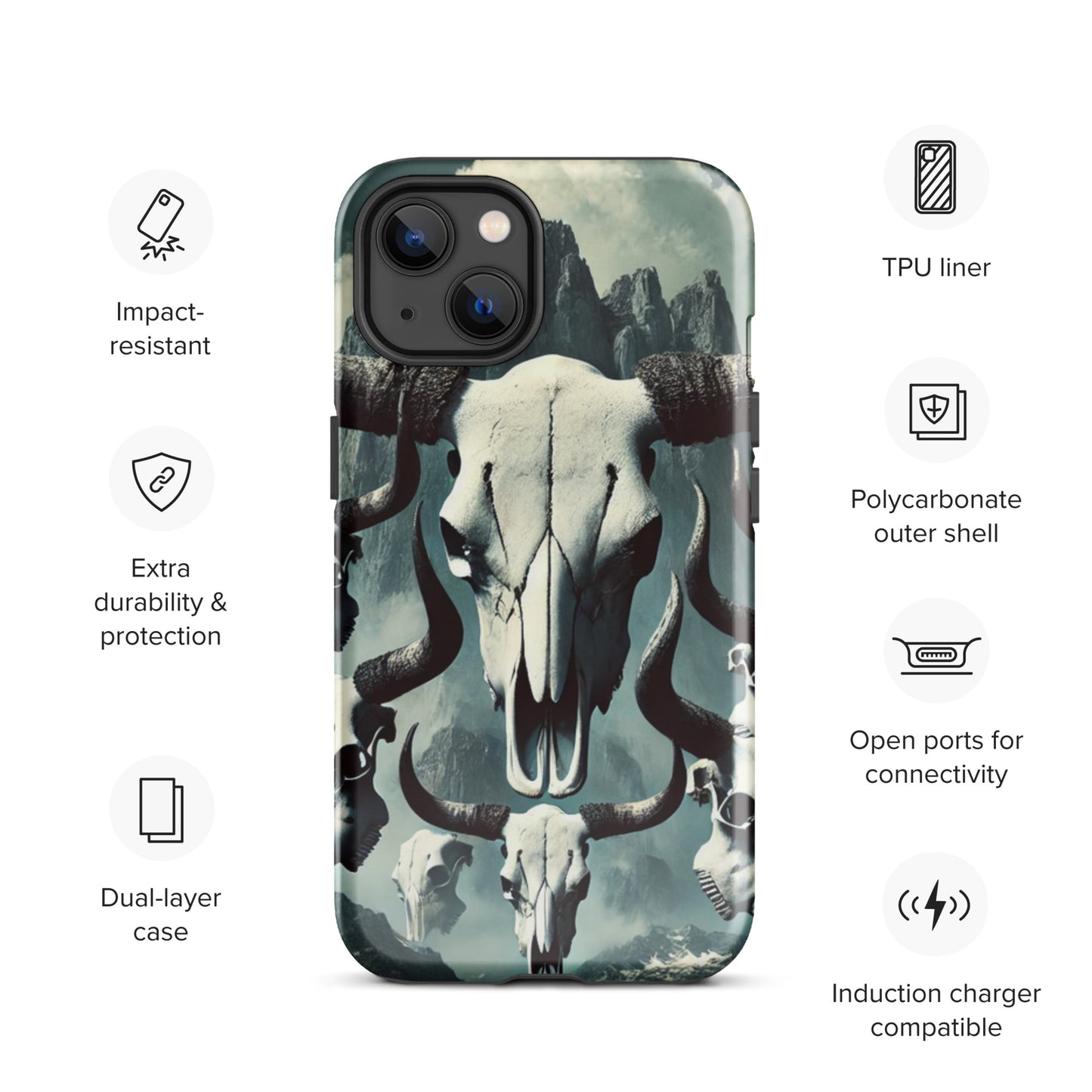 Bull Skull Tough Case for iPhone®