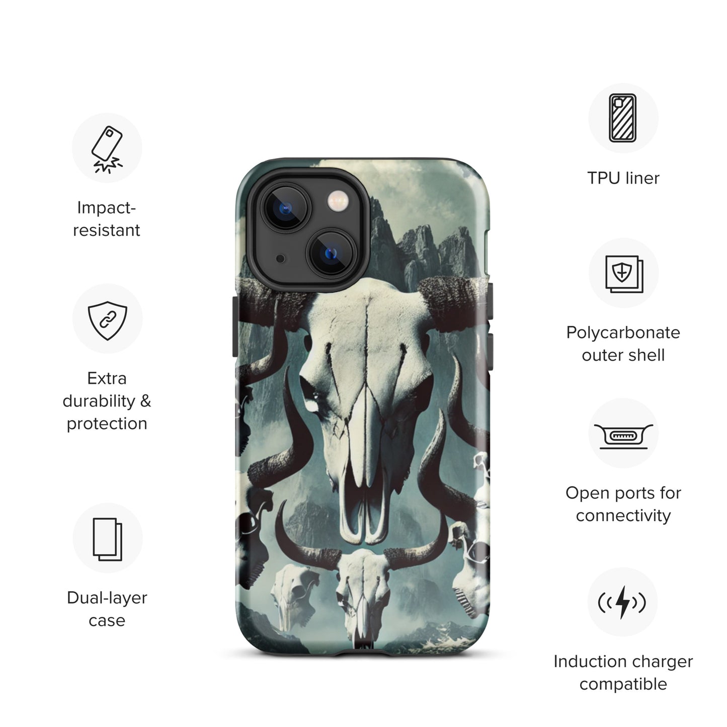 Bull Skull Tough Case for iPhone®