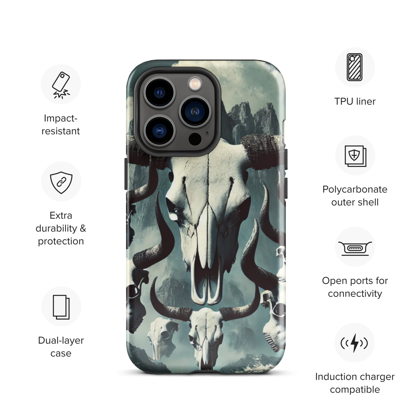 Bull Skull Tough Case for iPhone®