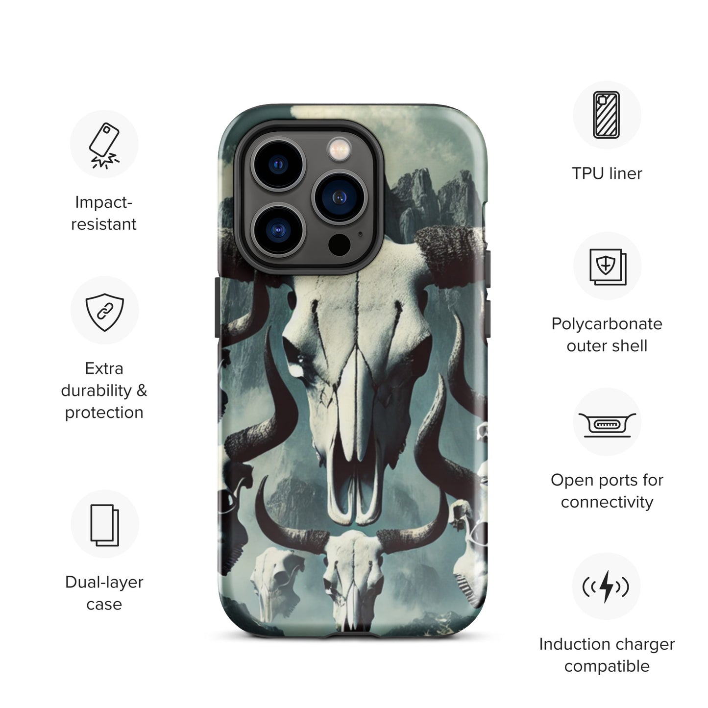 Bull Skull Tough Case for iPhone®