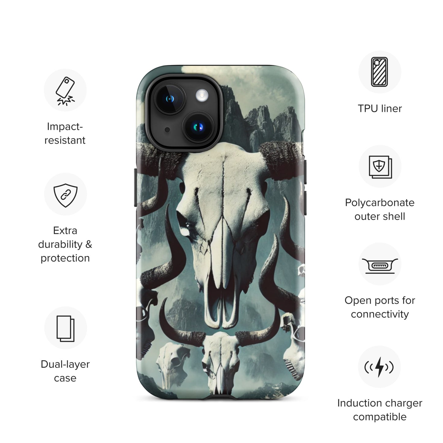 Bull Skull Tough Case for iPhone®