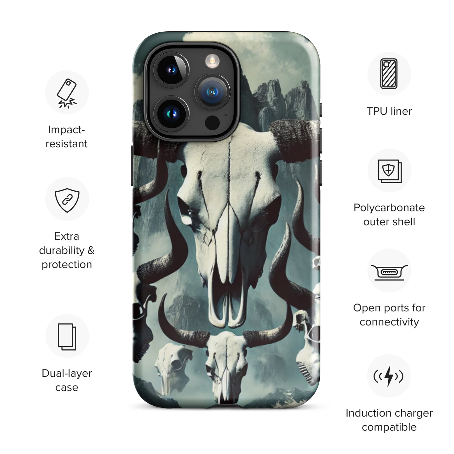 Bull Skull Tough Case for iPhone®