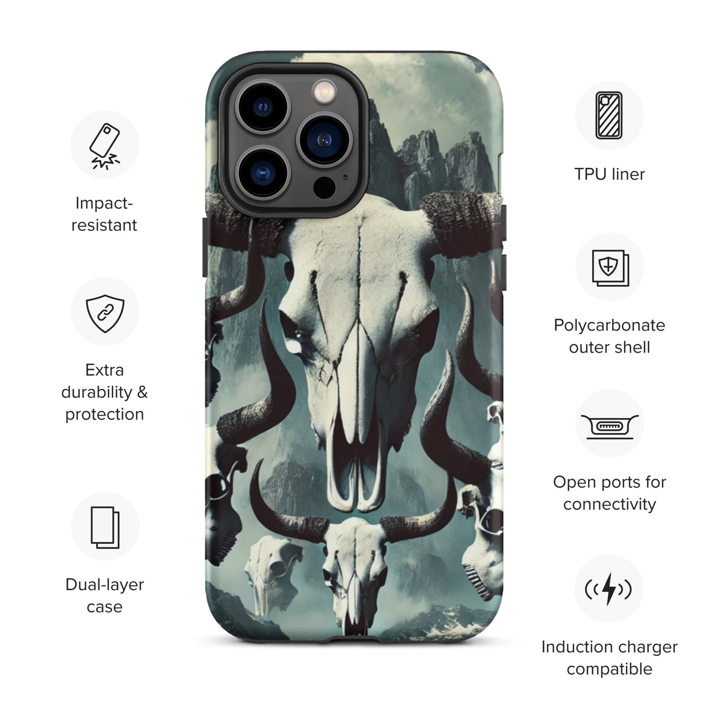 Bull Skull Tough Case for iPhone®