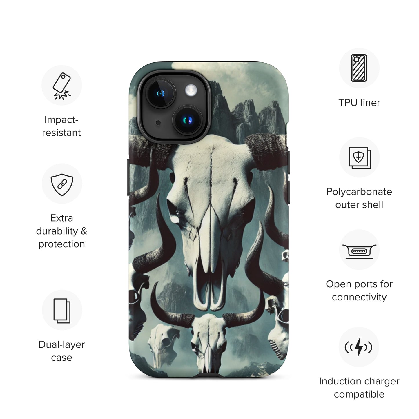 Bull Skull Tough Case for iPhone®