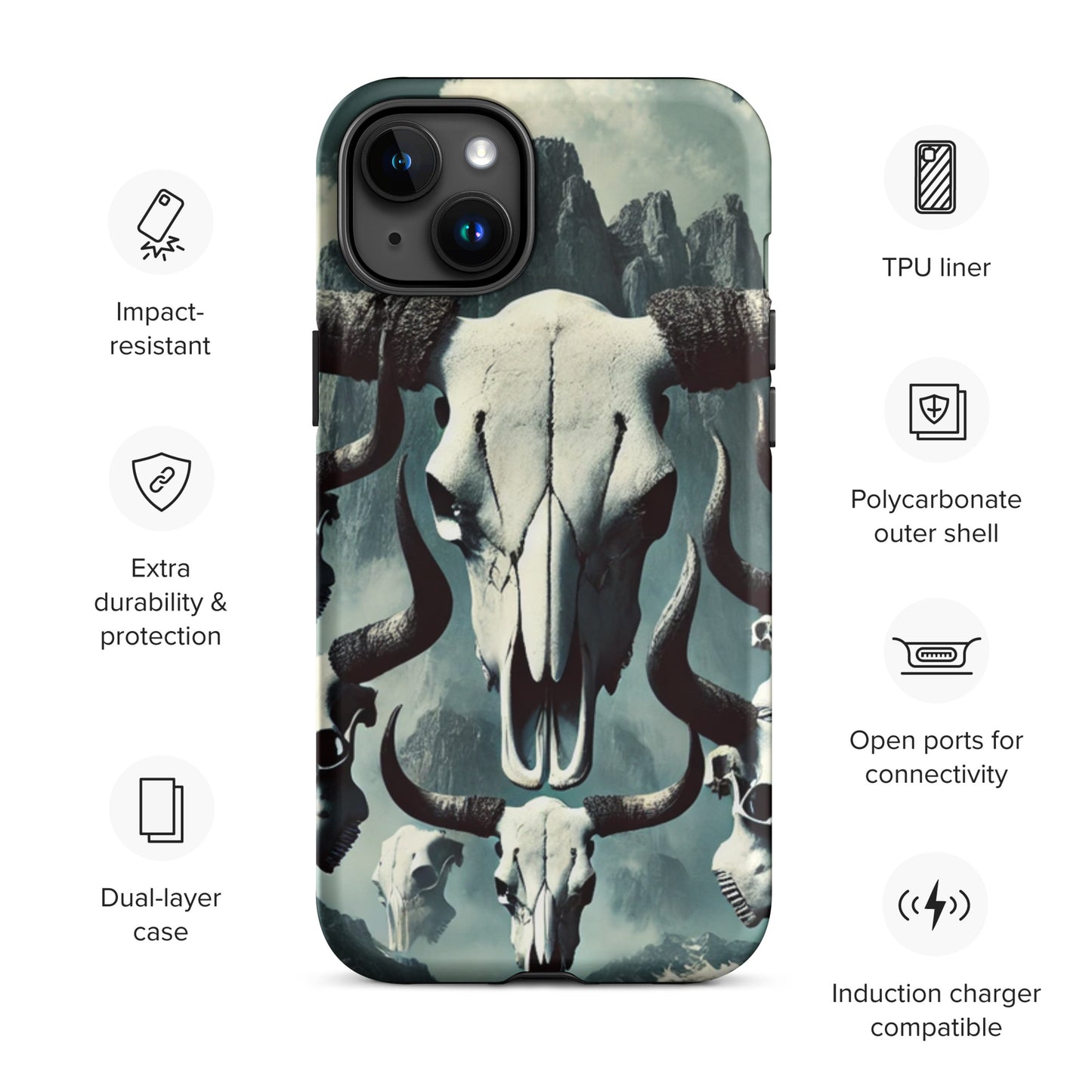 Bull Skull Tough Case for iPhone®