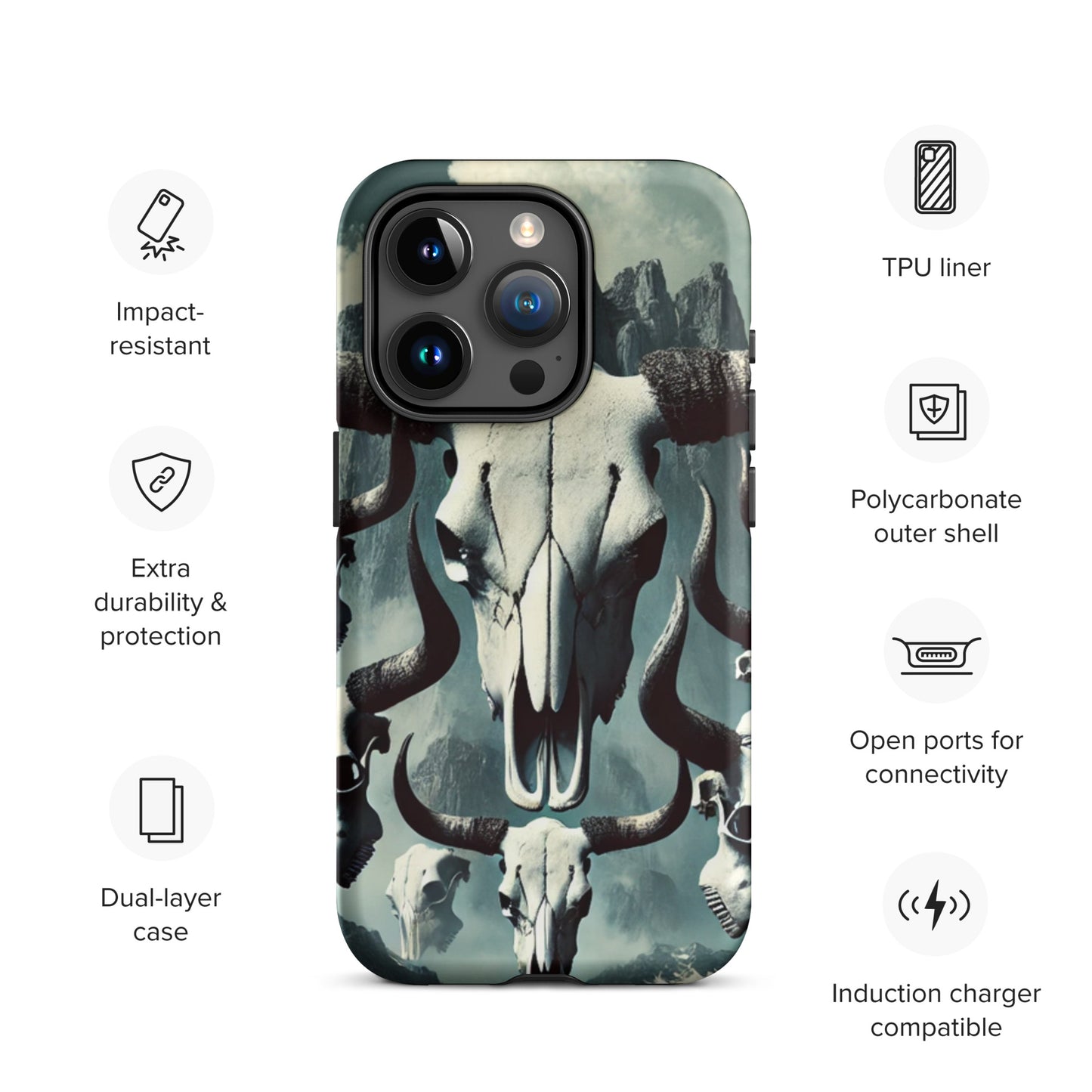 Bull Skull Tough Case for iPhone®