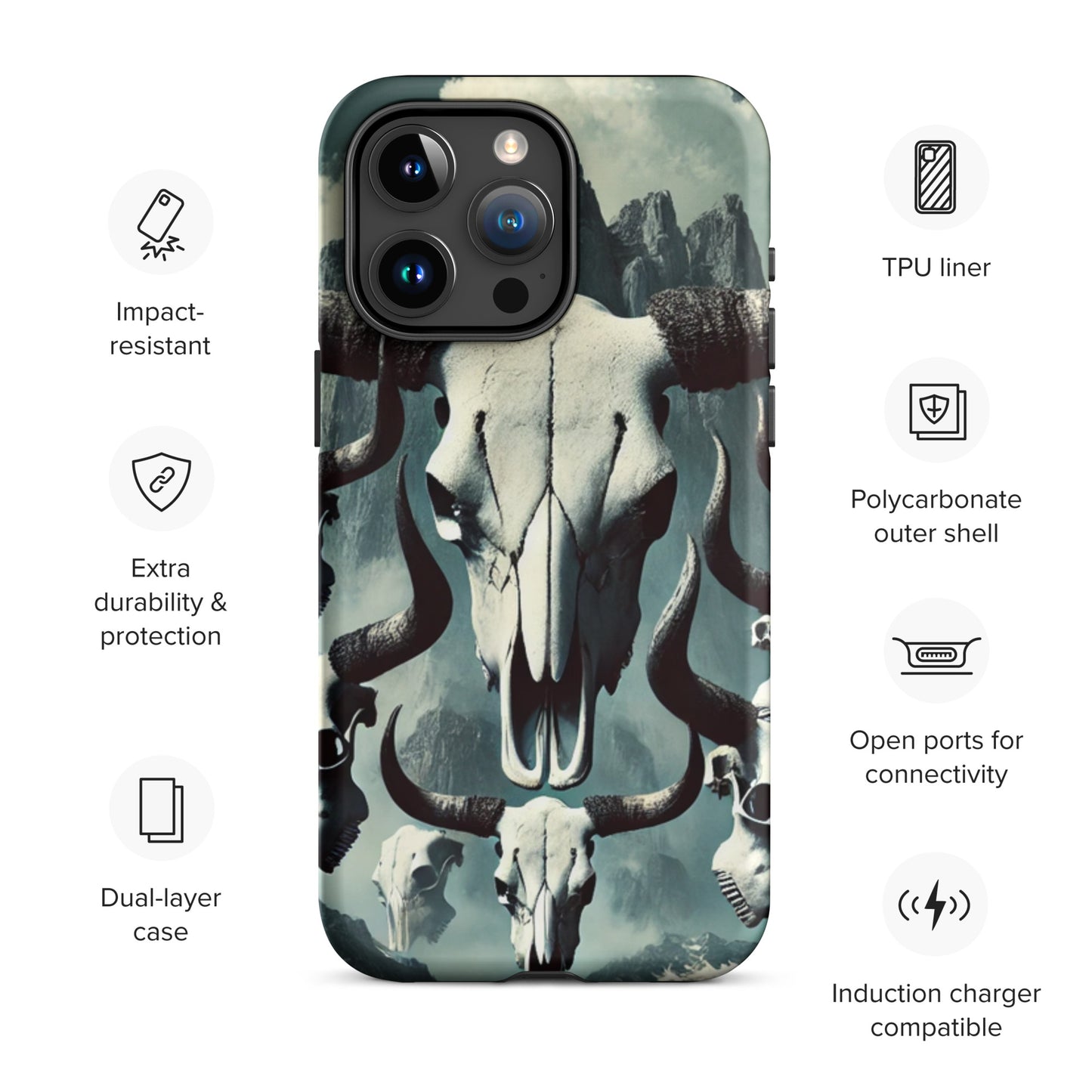 Bull Skull Tough Case for iPhone®